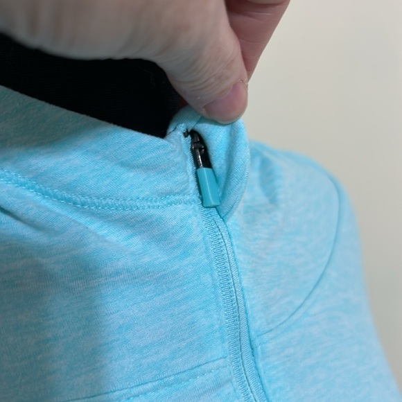 90 DEGREE BY REFLEX nwt Half Zip Pullover Hoodie Htr Aruba Blue. XXL - Picture 10 of 16